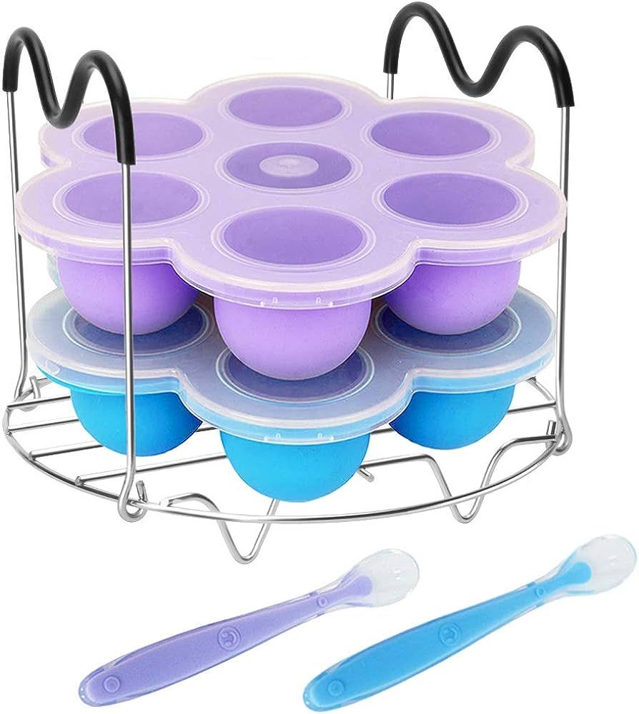 Pressure Cooker Accessories with Silicone Egg Bites Molds and Steamer Rack Trivet with Heat Resis... | Amazon (US)