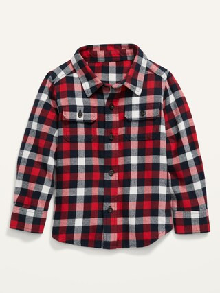 Plaid Flannel Pocket Shirt for Toddler Boys | Old Navy (US)