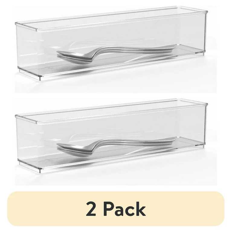 (2 pack) The Home Edit Narrow XL Drawer Insert,Cabinet, Clear | Walmart (US)