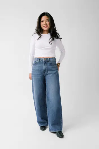 The Kiki Petite Mid Rise Baggy Jean | Nordstrom