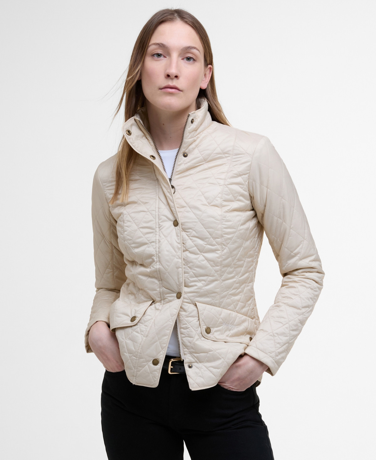 Barbour Women's Flyweight Cavalry Quilted Jacket - Pearl/Stone | Macy's