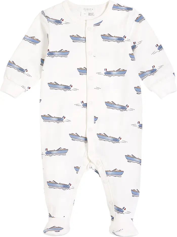 FIRSTS by Petit Lem Club Nautique Fitted One-Piece Pajamas | Nordstrom | Nordstrom Canada