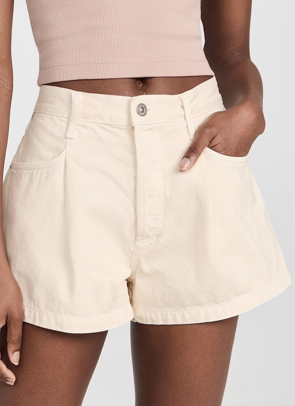 Saw these Citizens of Humanity jean shorts go out of stock on Revolve, Shopbop, Goop and Free People last week. I thought I missed my opportunity to grab them, but a few smaller sites still have some in stock luckily! Linking them here as I know they are bound to sell out. Make sure to check all the links below for your size as different websites have different sizes in stock. They are the perfect off white denim short for summer! 

#LTKxAnthro #LTKstyletip