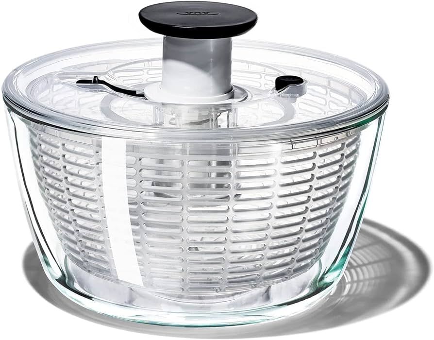 OXO Good Grips Glass Salad Spinner, Large/6.22 Quart, Clear | Amazon (US)