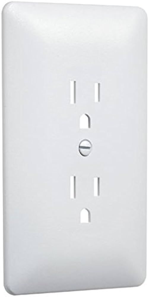 Taymac 2000W Masque 2000 1-Gang Decorator Style Wallplate, Paintable Duplex Outlet Cover, White (... | Amazon (US)
