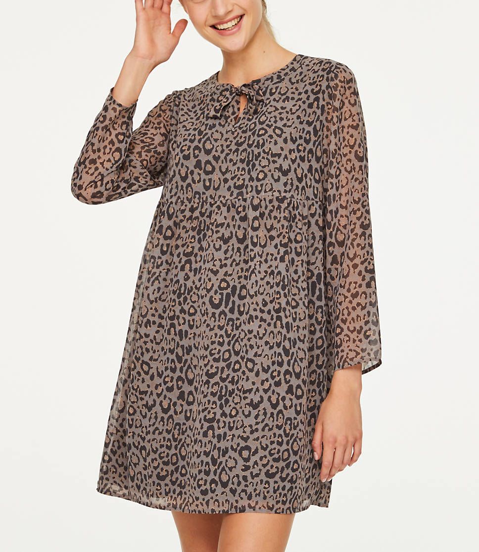 Leopard Print Swing Dress | LOFT