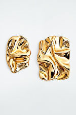 SCRUNCHED MISMATCHED EARRINGS - GOLD - Jewellery - COS | COS (US)