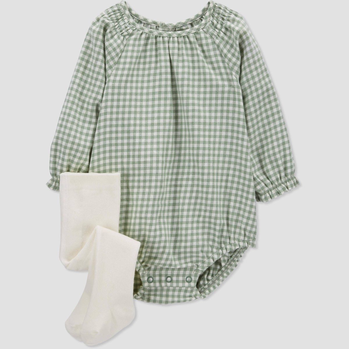 Carter's Just One You® Baby Girls' Gingham Bubble Top & Bottom Set - Green | Target