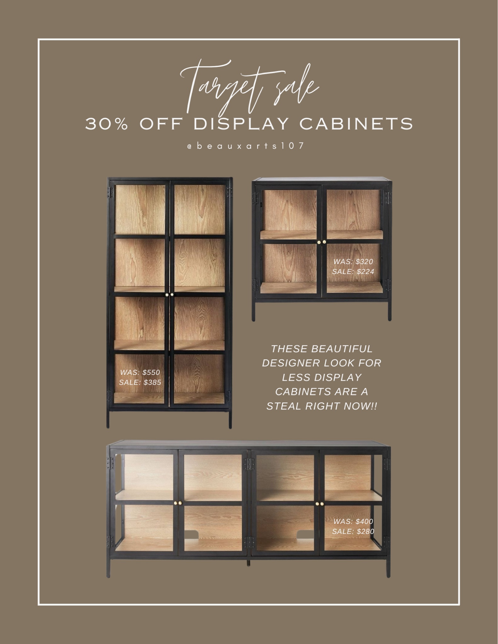 Save 30% off these beautiful designer look for less display cabinets on sale for 30% off right now!!! 

#LTKHome #LTKStyleTip #LTKSaleAlert
