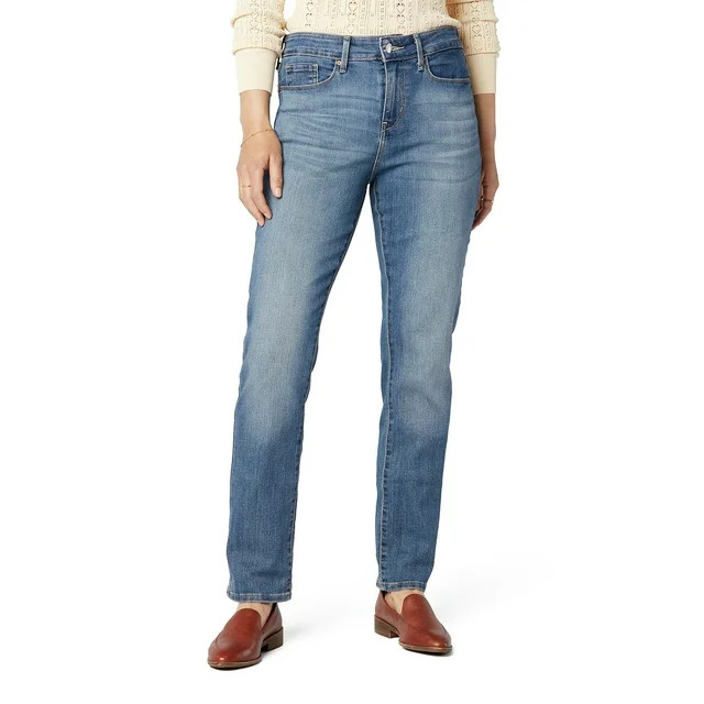 Signature by Levi Strauss & Co Women’s Mid Rise Straight Jeans, Sizes 2-20 | Walmart (US)