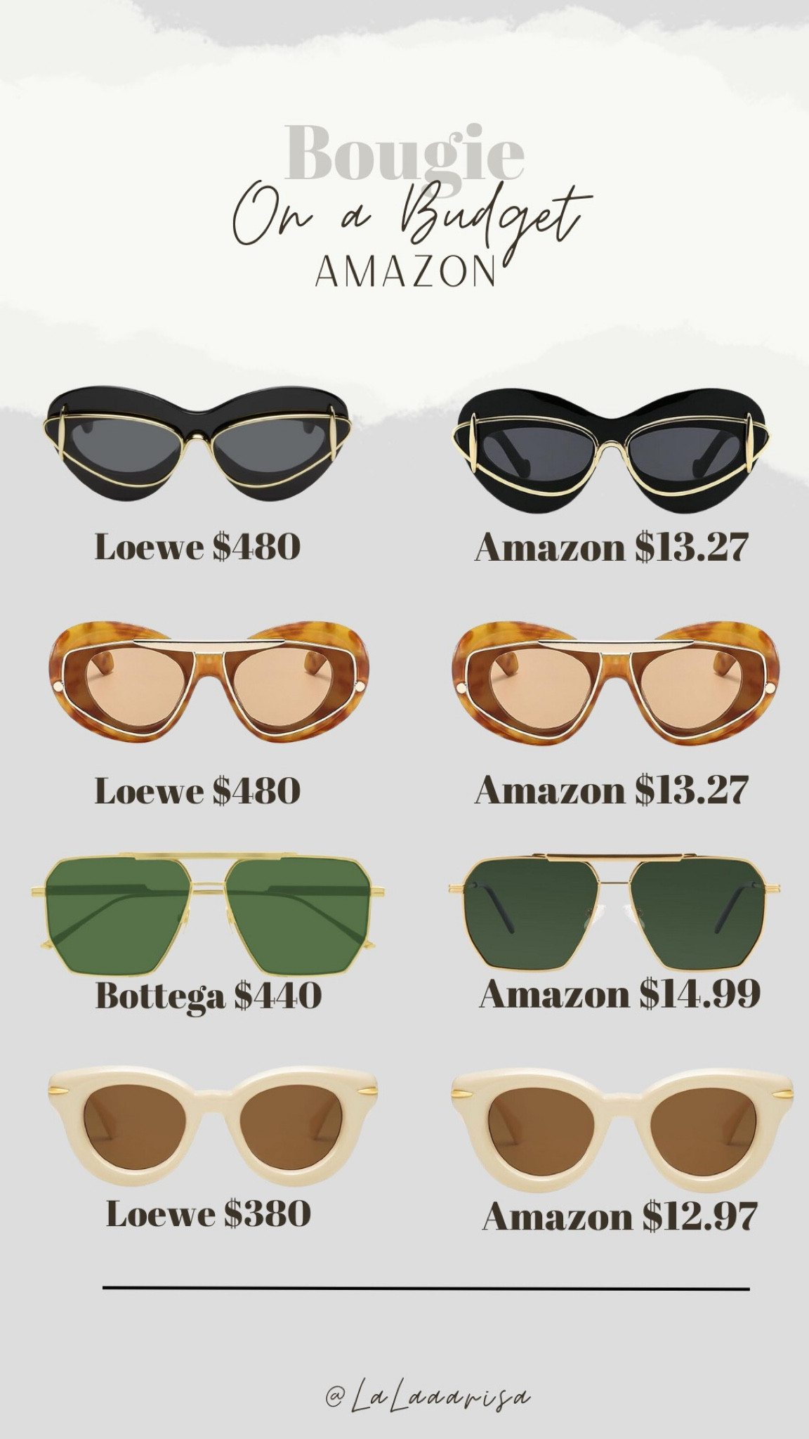 Sis I got you! Designer for less. Here are some trendy sun glasses designer dupes 

#LTKstyletip #LTKsalealert #LTKfindsunder100