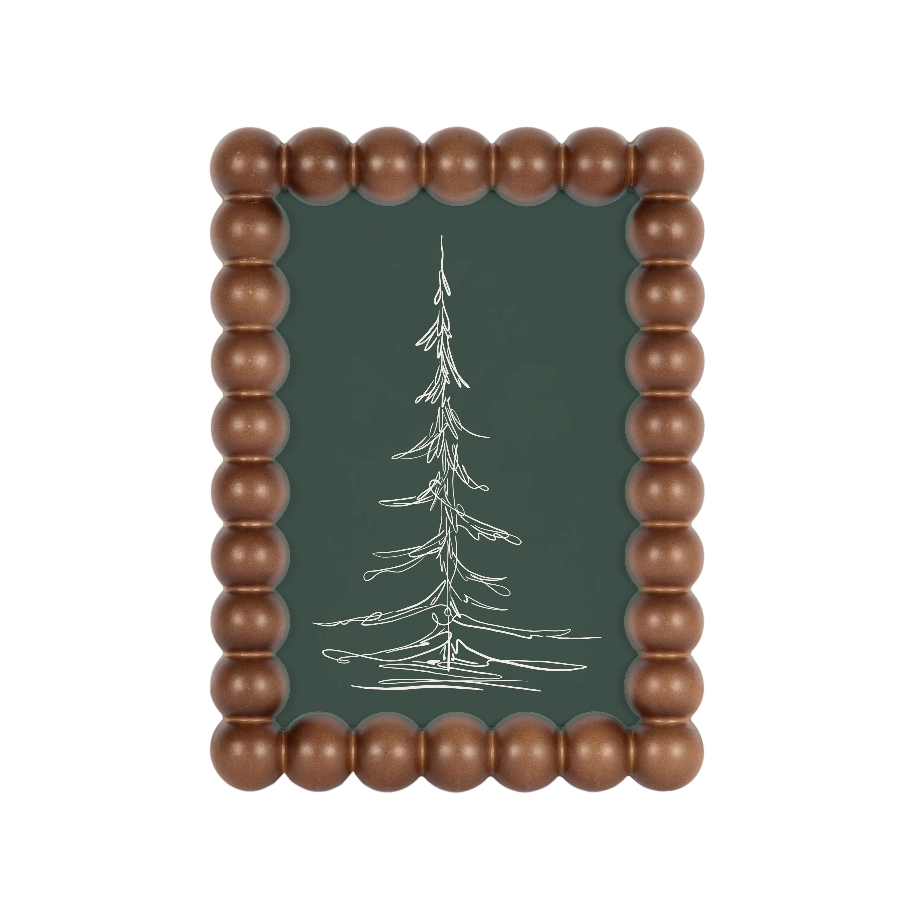 DesignOvation – 8x10 Picture Frame – Beaded Medium Walnut Tabletop Photo Frame | Walmart (US)