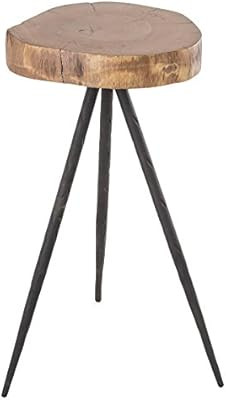 Elk Lighting Accent Table, Rustic, Smoked Timber | Amazon (US)