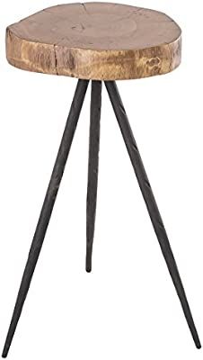 Elk Lighting Accent Table, Rustic, Smoked Timber | Amazon (US)