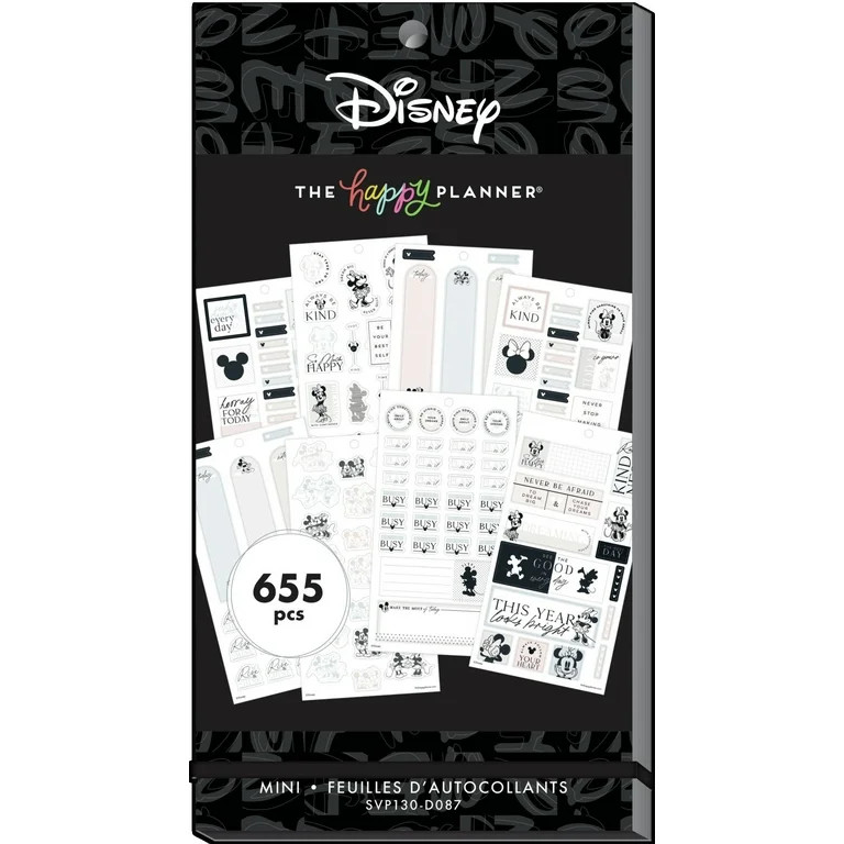 The Happy Planner Disney© Modern Mickey Mouse & Minnie Mouse Value Pack Stickers - Mini 655pcs | Walmart (US)
