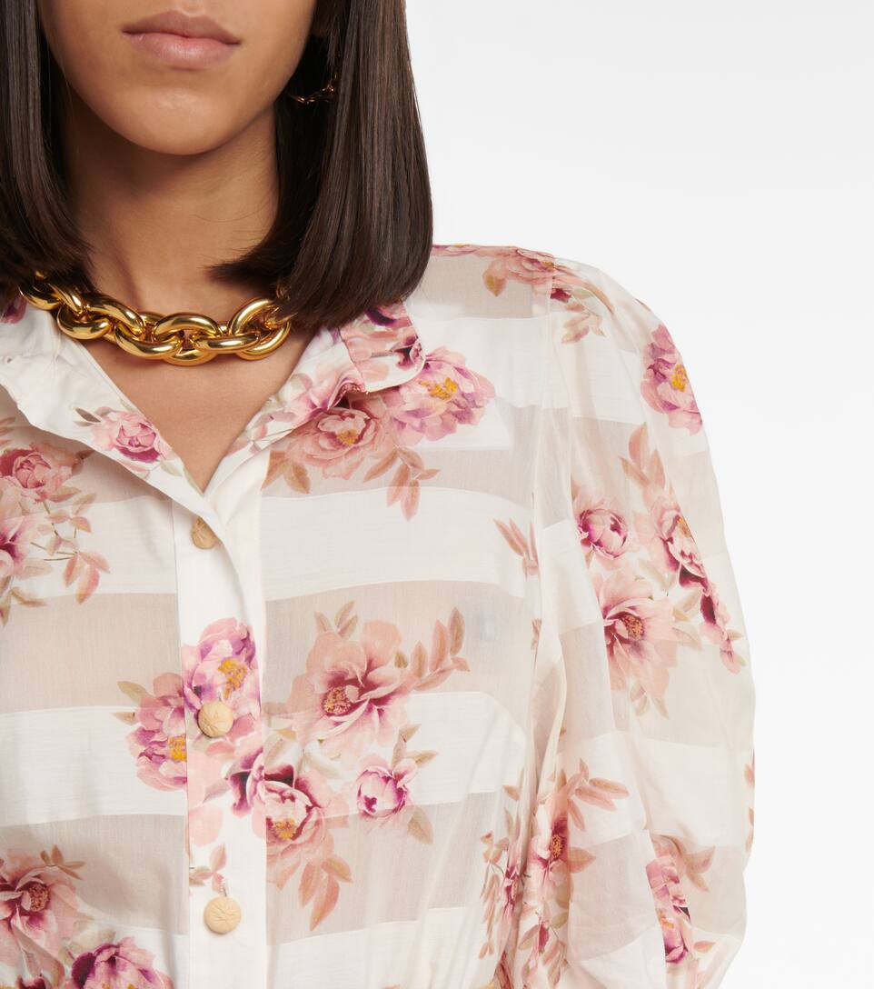 Floral cotton and silk midi dress | Mytheresa (US/CA)