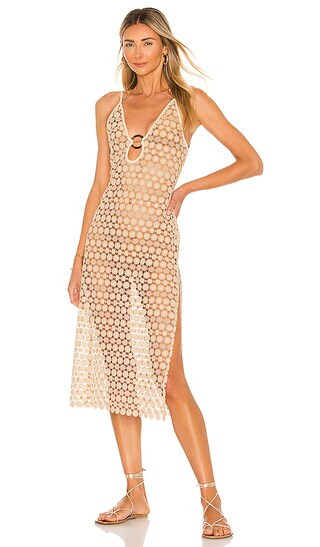 Genesis Midi Dress in Sandstone | Revolve Clothing (Global)