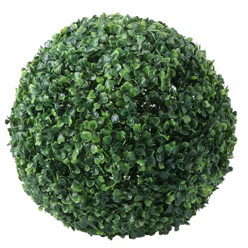 16-Inch Artificial Boxwood Topiary Ball, UV-Protected Green Faux Plant Sphere for Indoor and Outdoor Decor, Ideal for Weddings, Front Porches, and Home Accents | Amazon (US)