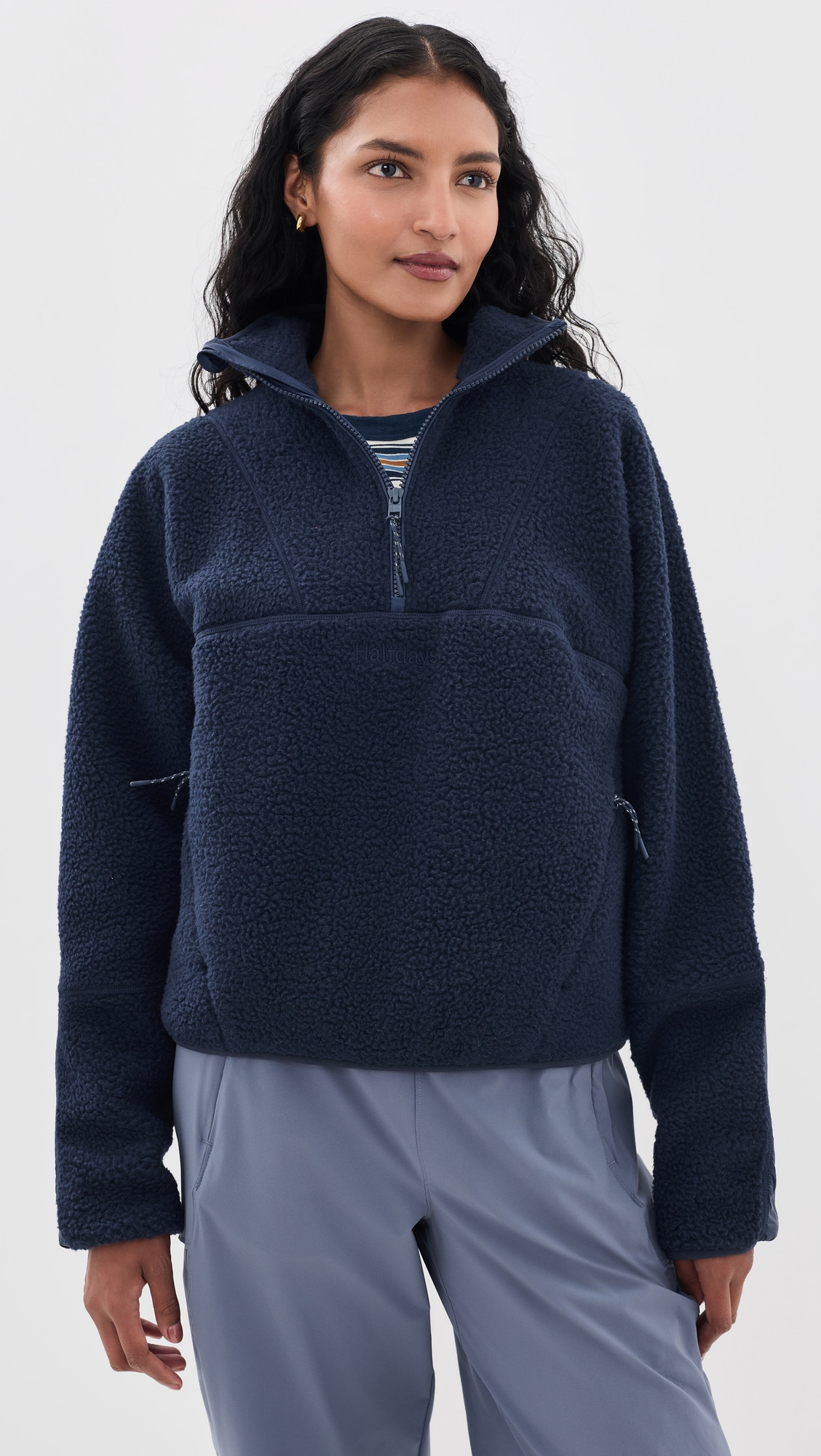Halfdays Pieper Fleece Jacket Navy S | Shopbop