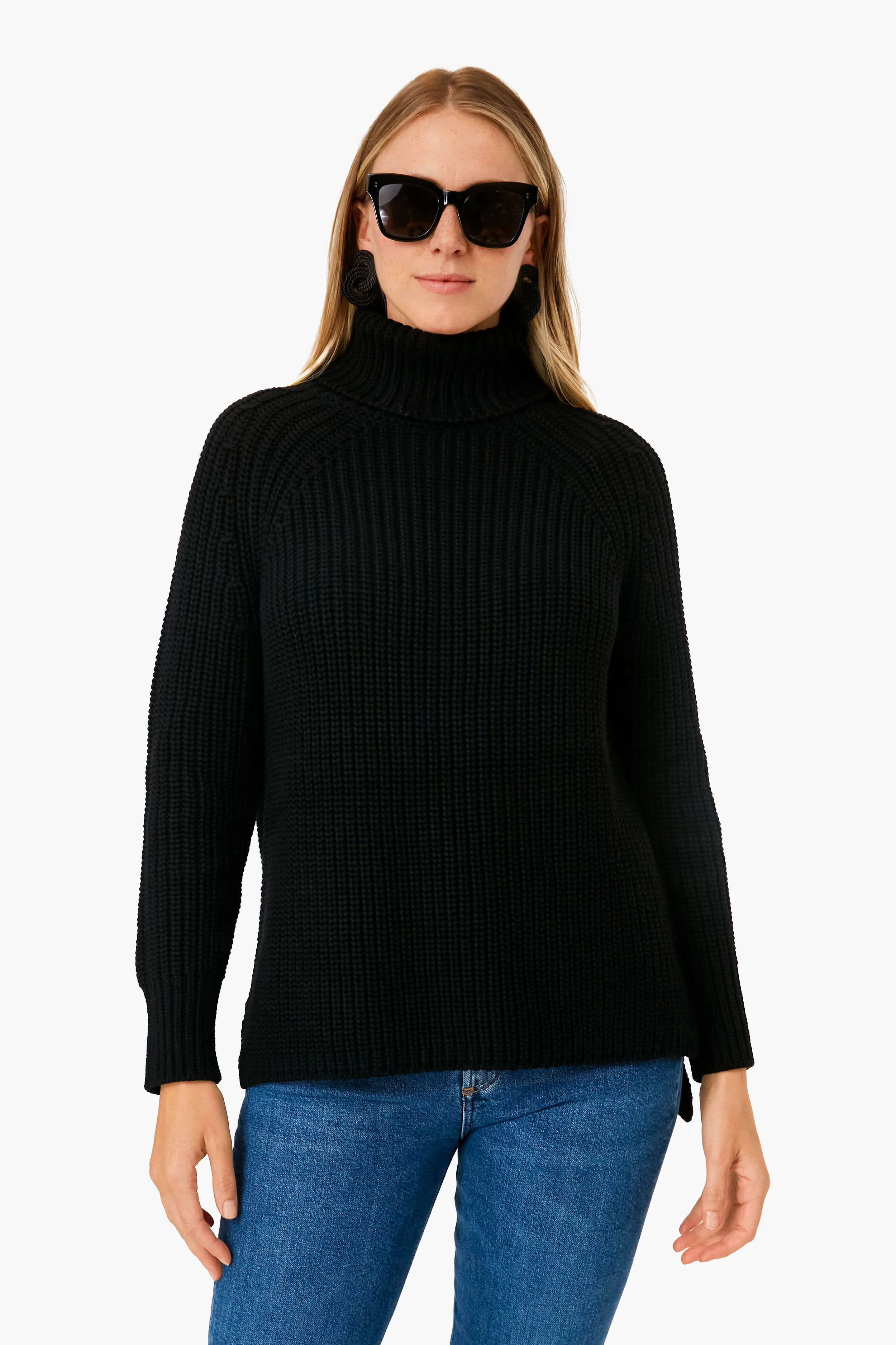 Black Shaker Turtleneck Sweater | Tuckernuck (US)