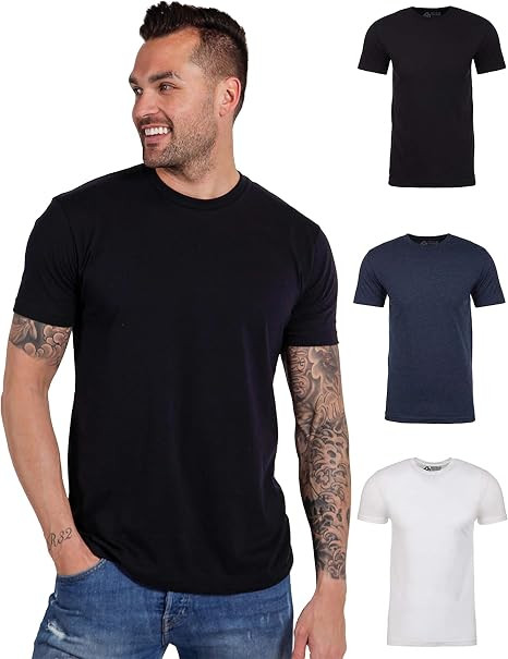 INTO THE AM Mens T Shirt - Short Sleeve Crew Neck Soft Fitted Tees S - 4XL Fresh Classic Tshirts | Amazon (US)