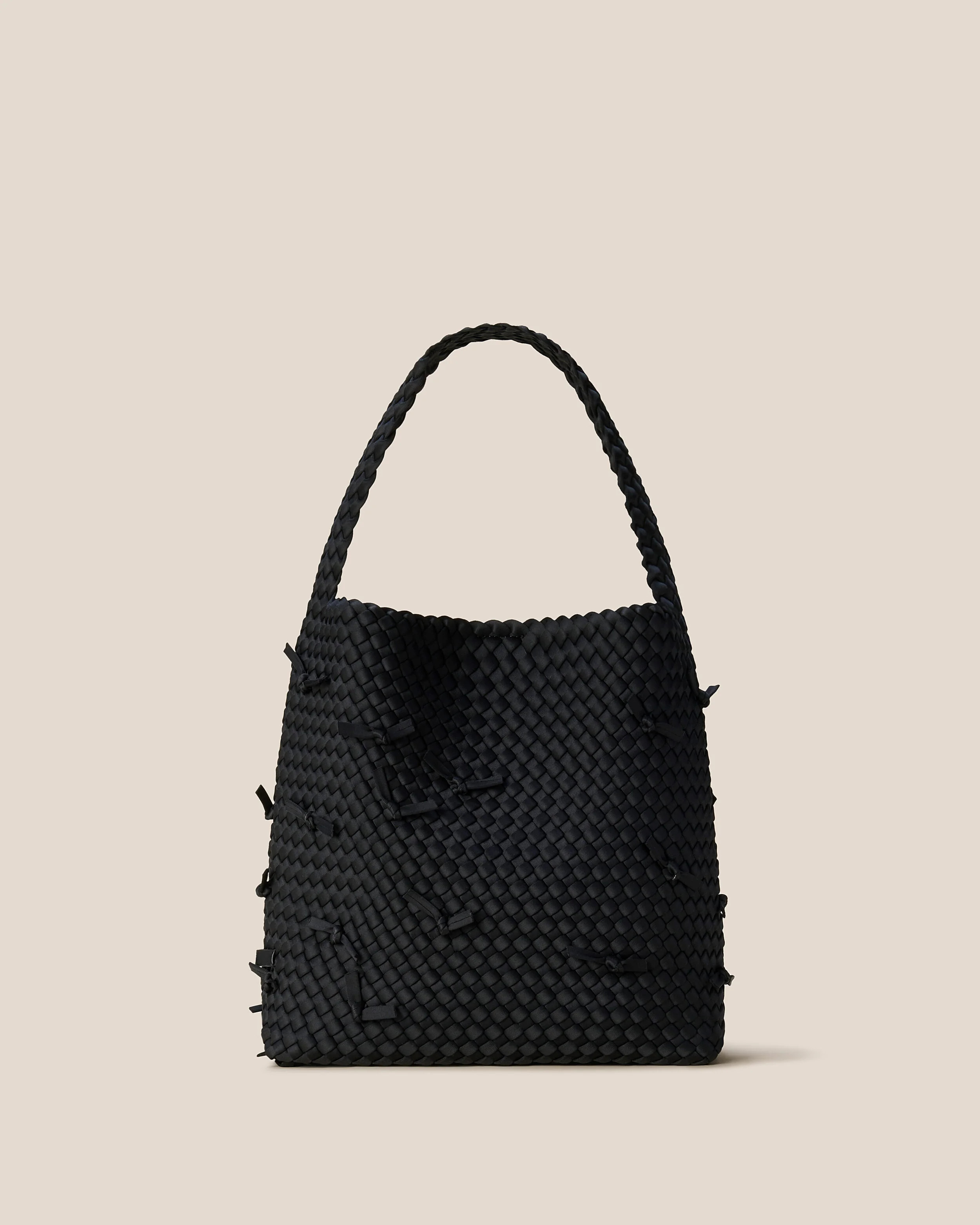 Waste Not Nomad Medium Hobo Knots | Onyx | Naghedi