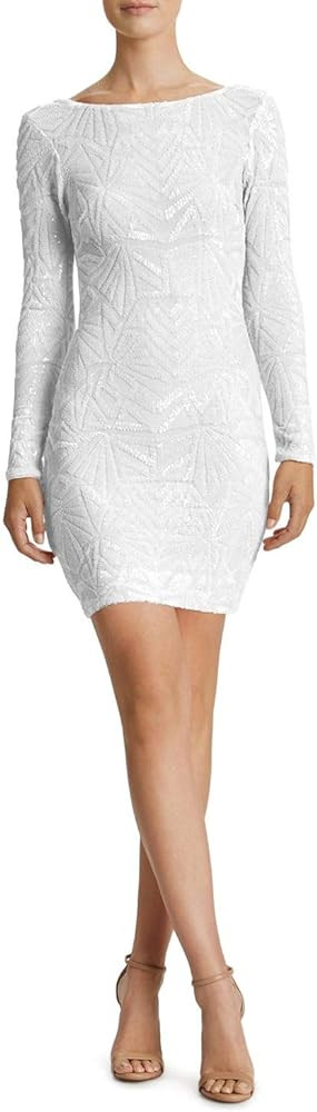 Dress the Population Women's Lola Long Sleeve Sequin Dress | Amazon (US)