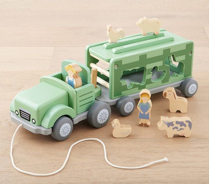 Farm Animal Shape-Sorter Pull Toy | Pottery Barn Kids