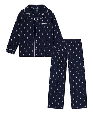 Boys 8-20 2-Piece Woven Long-Sleeve Shirt and Pant Pajamas Set | Macy's