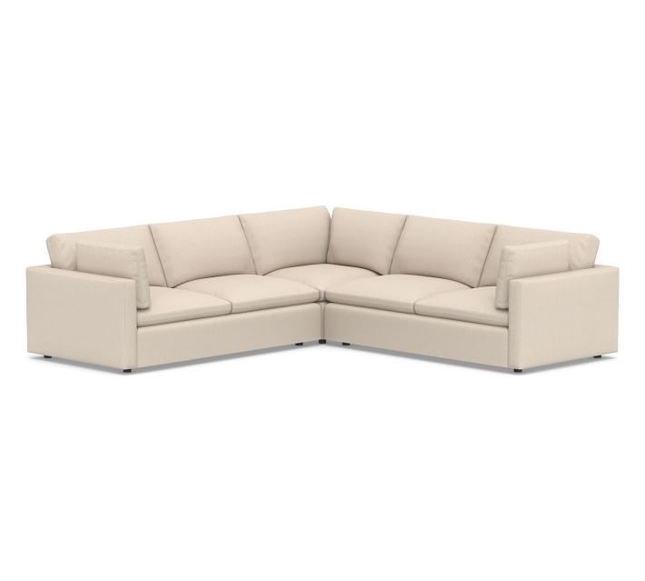 Bolinas Upholstered 3-Piece L-Sectional | Pottery Barn (US)
