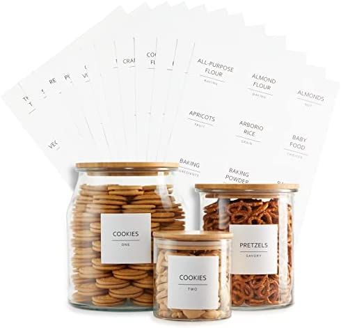 Amazon.com: 144 Fine Line Pantry Organization Labels for Food Storage Containers, Preprinted Blac... | Amazon (US)