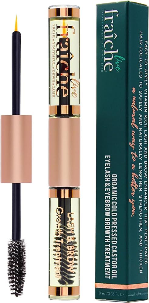 USDA Organic Castor Oil - All Natural Cold Pressed Castor Oil Eyelash Growth Serum with Mascara T... | Amazon (US)