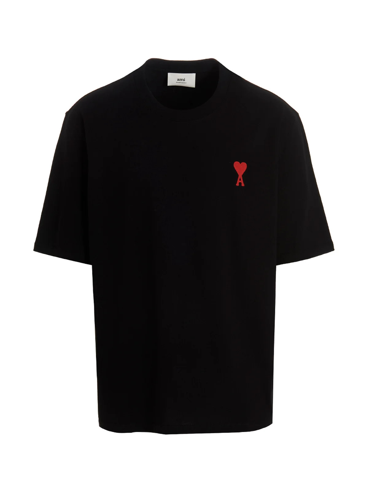 AMI Paris Ami de Coeur Logo Embroidered T-Shirt | Cettire Global