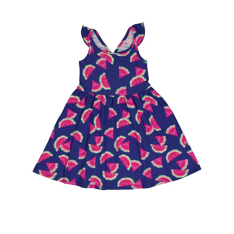 Wonder Nation Girls Keyhole Back Dress, Sizes 4-18 & Plus | Walmart (US)