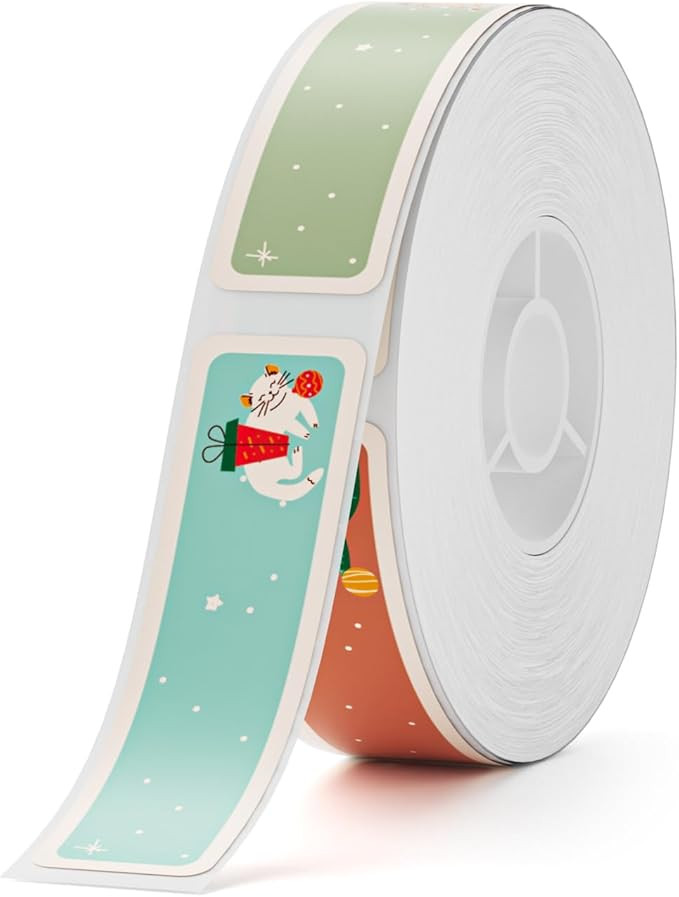 NIIMBOT Christmas Label Tape for D110M D11 Label Paper Replacement 0.55" X 1.97" (14X50 mm), 125 ... | Amazon (US)