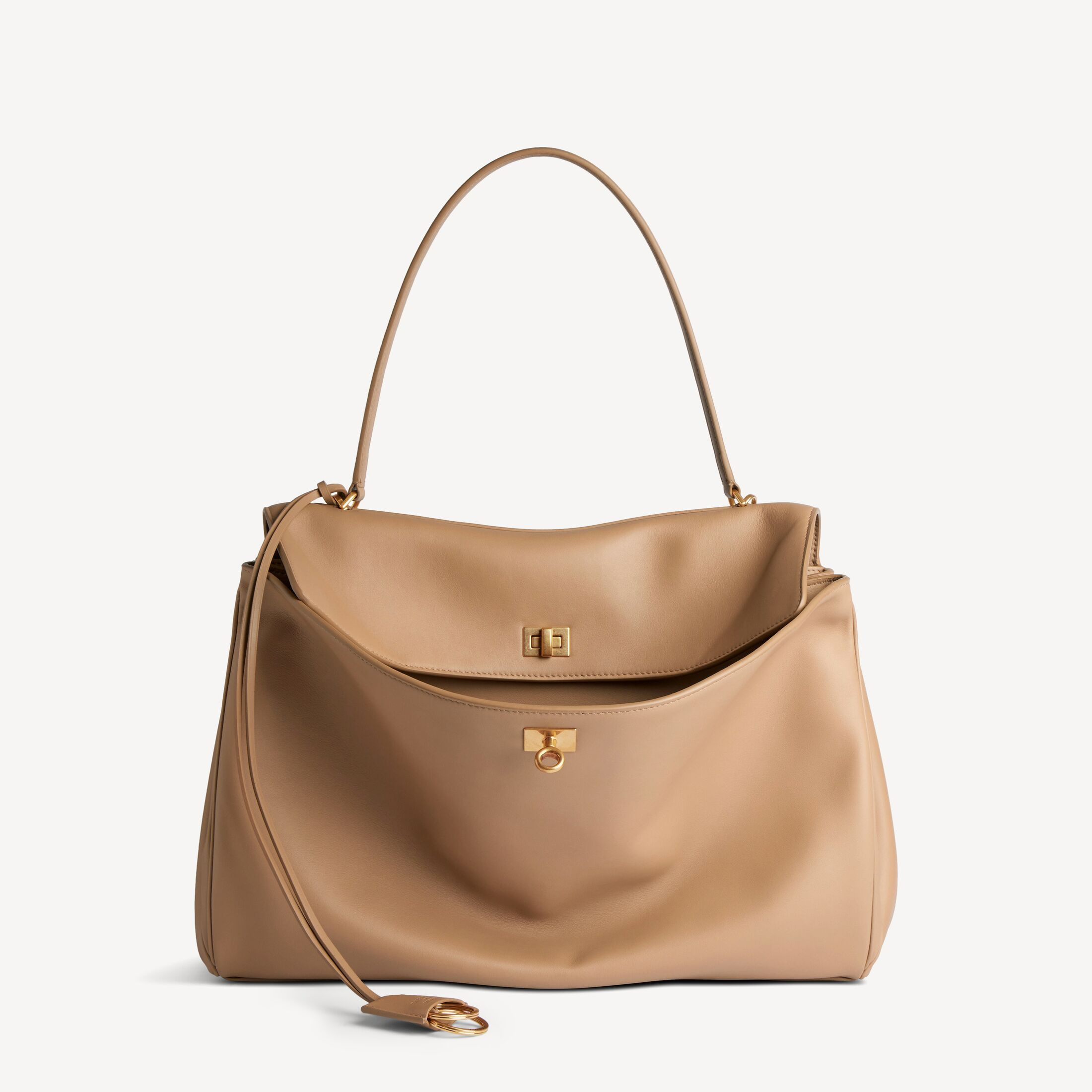 Balenciaga Rodeo Handbag Large - Beige - Women's | Balenciaga