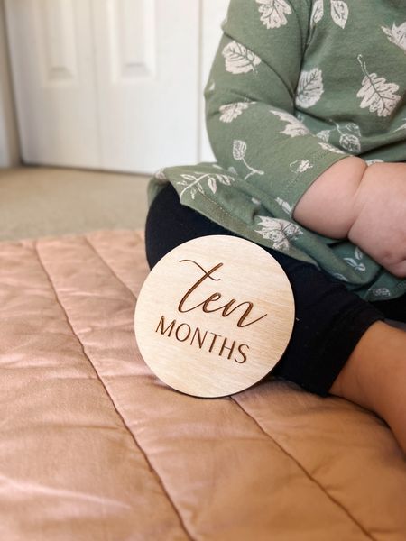 Monthly milestone discs for baby month photos from Amazon, wooden, great quality, neutral, aesthetic, markers, circle, round

#LTKfindsunder50 #LTKbaby #LTKGiftGuide