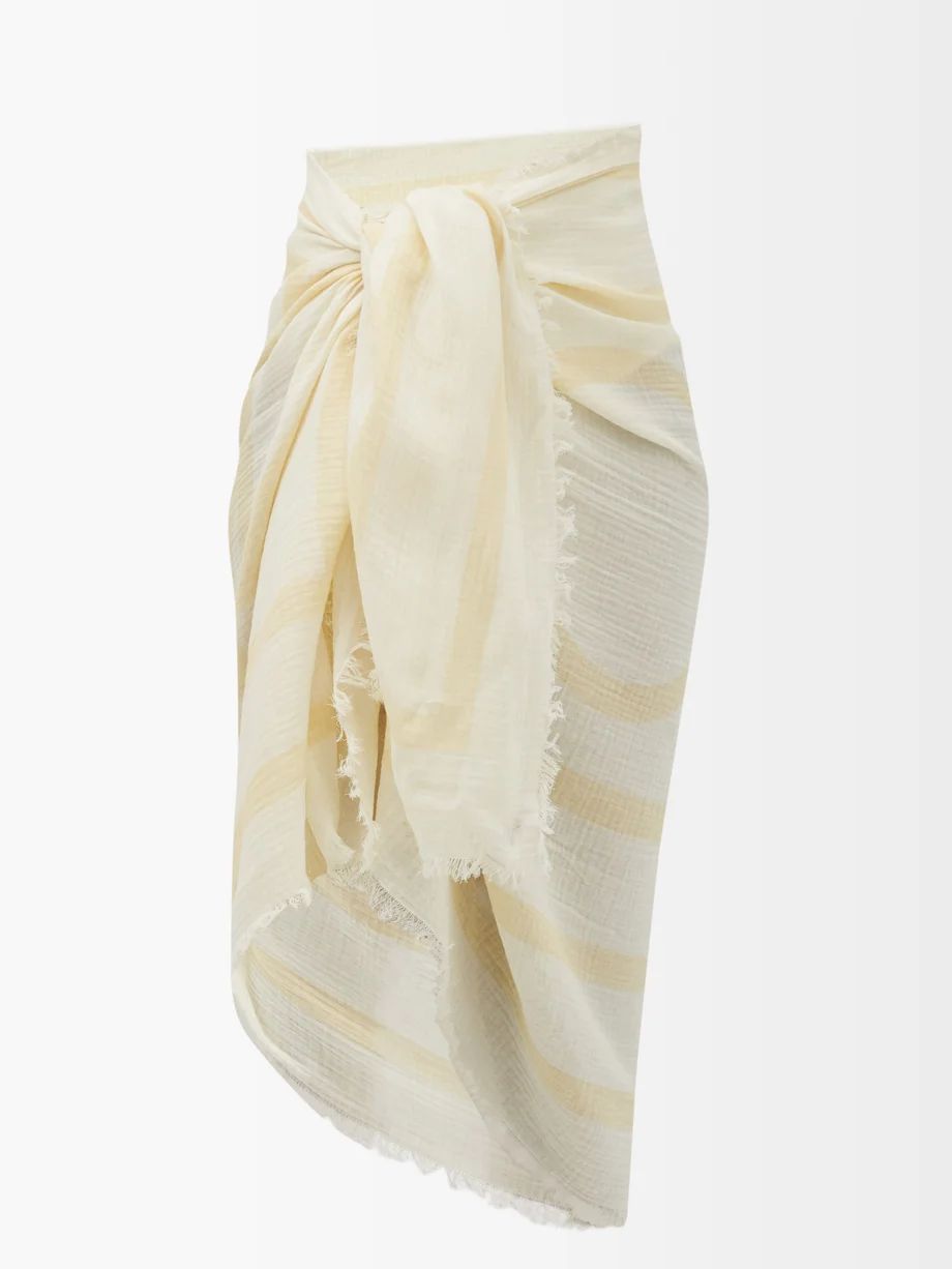 Monogram-print cotton sarong | Toteme | Matches (UK)