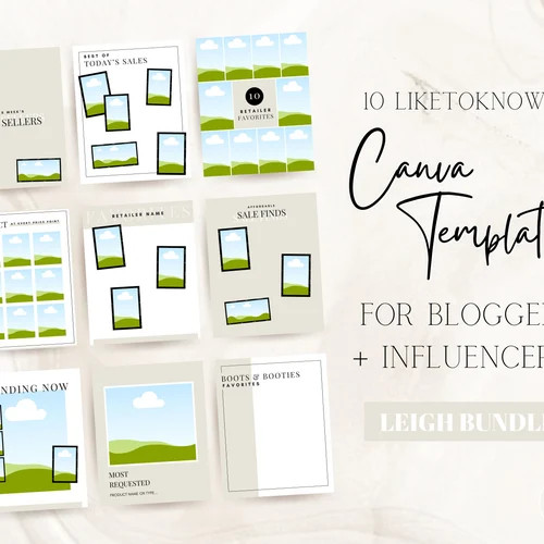 10 LikeToKnowIt Canva Templates, Blogger Influencer Editable Collages, Social Media Marketing Edi... | Etsy (CAD)