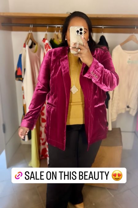 Sale on velvet crushed pink blazer from Anthropologie 🩷🩷🩷

#LTKSpringSale #LTKsalealert #LTKSeasonal