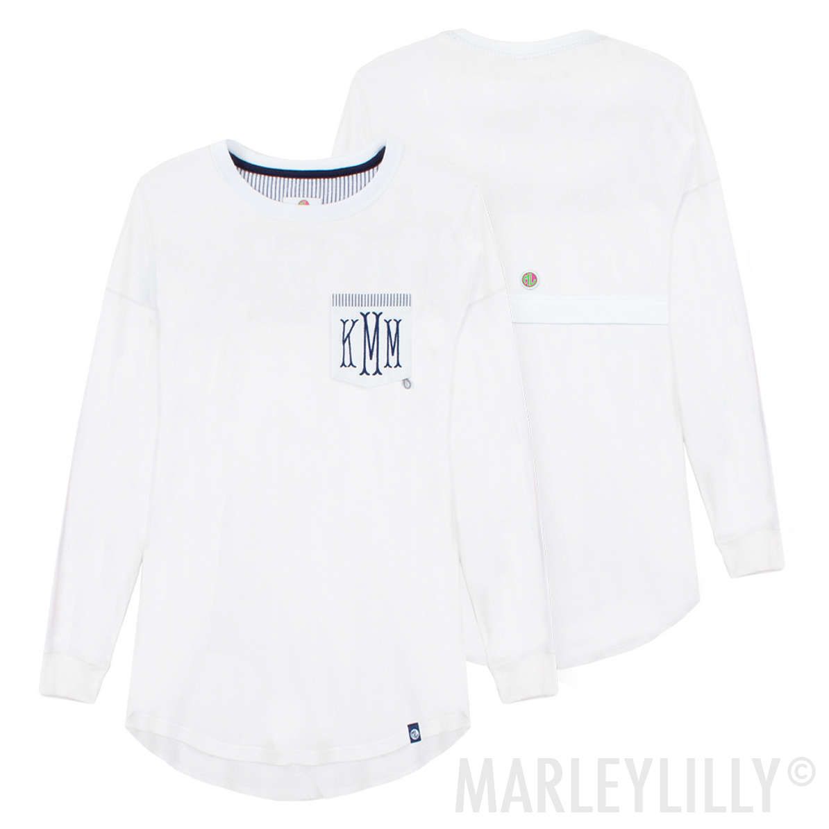 Monogrammed Long Sleeve Dockside Shirt | Marleylilly