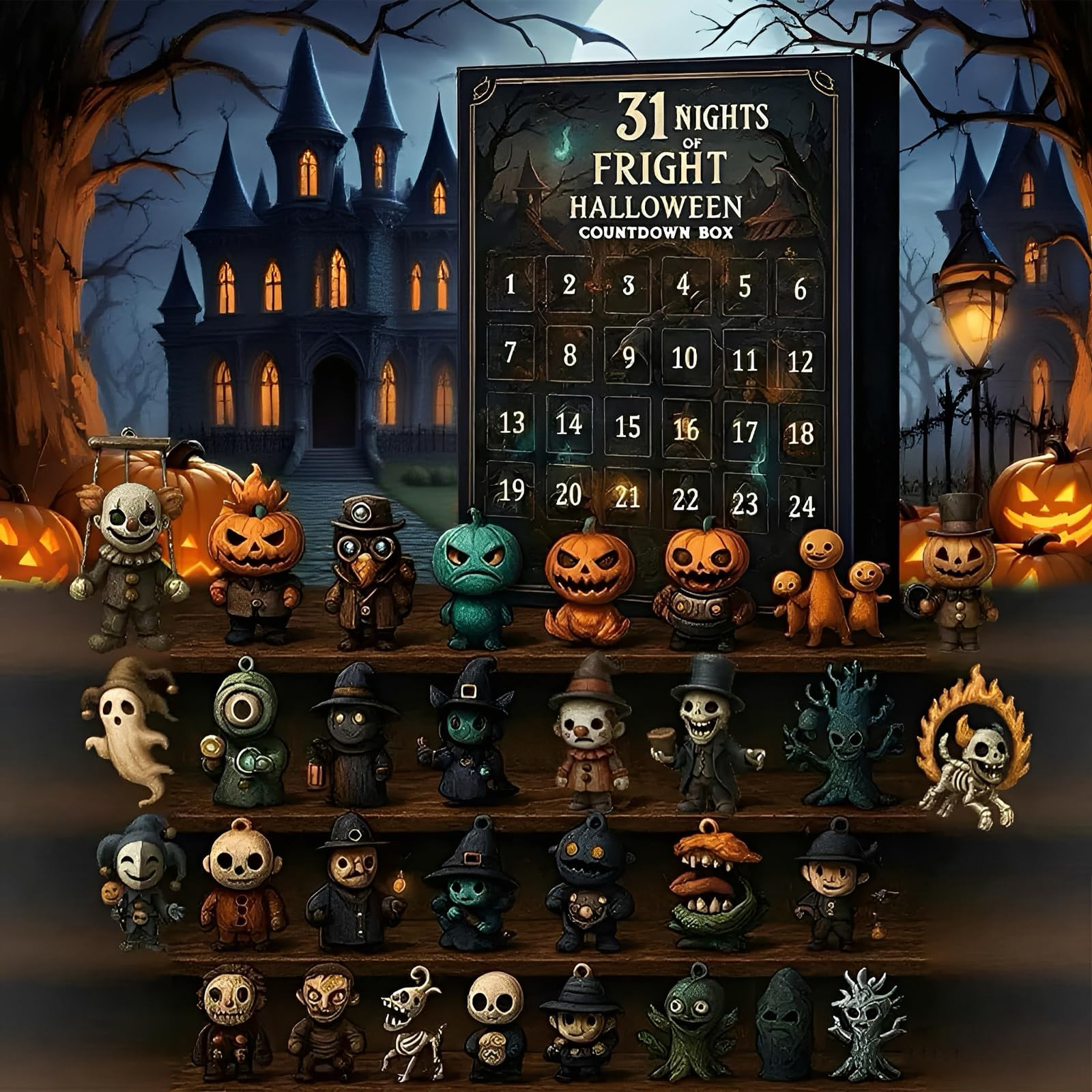 31 Nights of Fright-Halloween Advent Calendar 2025,Advent Calendar Countdown,Collectible Horror F... | Amazon (US)