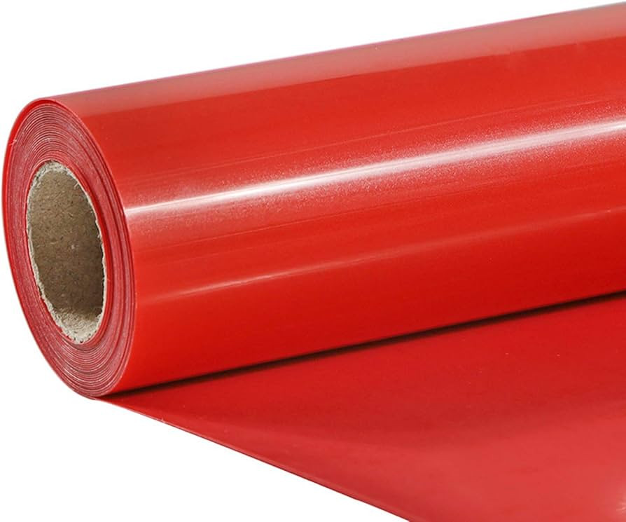 Red Heat Transfer Vinyl - Red Iron on Vinyl Rolls, 12" x 8ft TUMIYA Red HTV Vinyl for T-Shirt Glo... | Amazon (US)