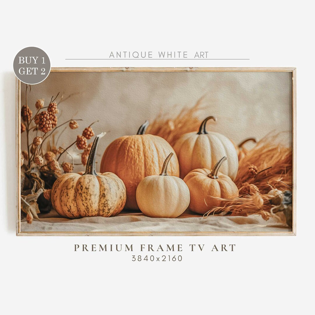 Samsung Frame TV Art, Pumpkin Painting, Instant Download, Fall Art for Samsung Frame, Pumpkins Ar... | Etsy (US)