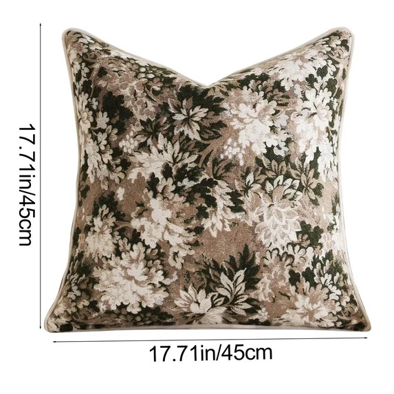 Partheme 18x18 Inch Pack of 2 Vintage Floral Throw Pillow Covers. Boho Rural Accents Rectangular ... | Walmart (US)