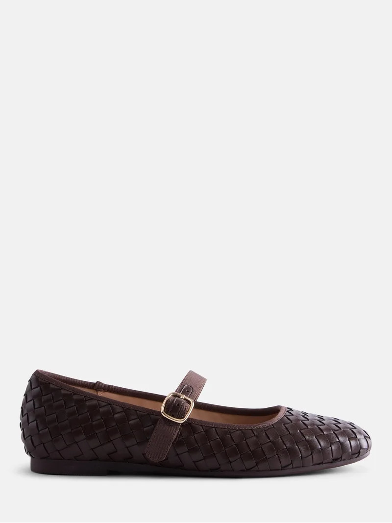Scenario Women's Woven Mary Jane Flats | Walmart (US)