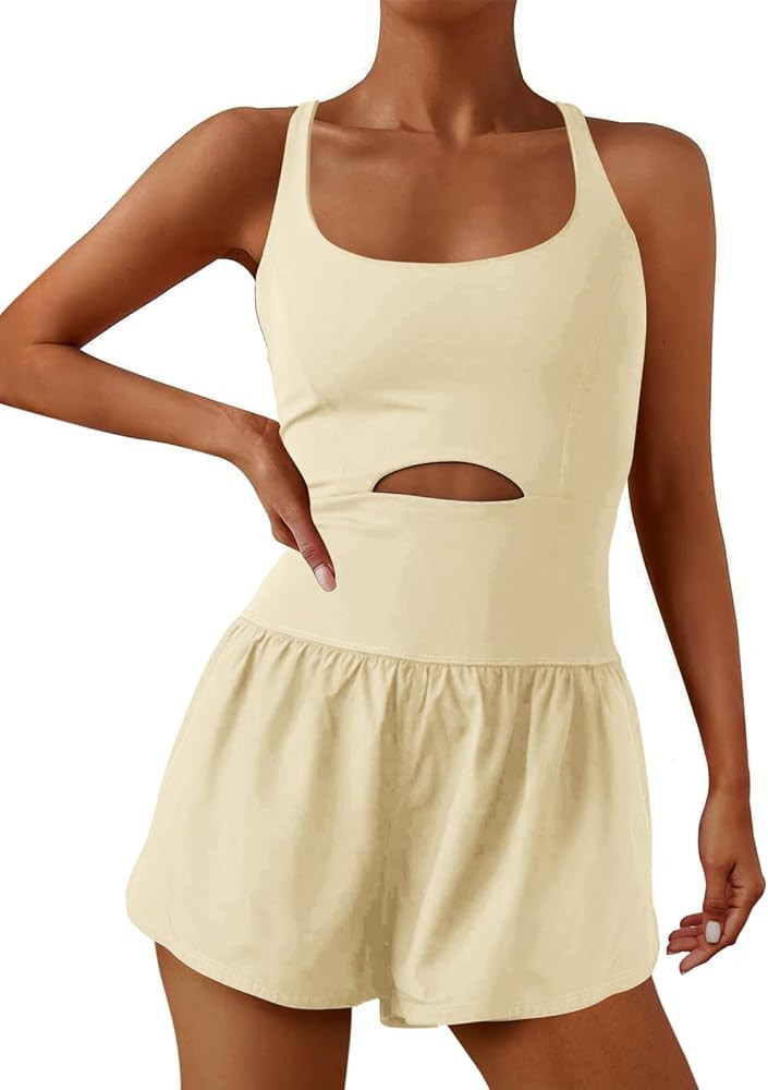 ReachMe Womens Running Onesie Workout Rompers Athletic Rompers One Piece Outfits Exercise Jumpsui... | Amazon (US)