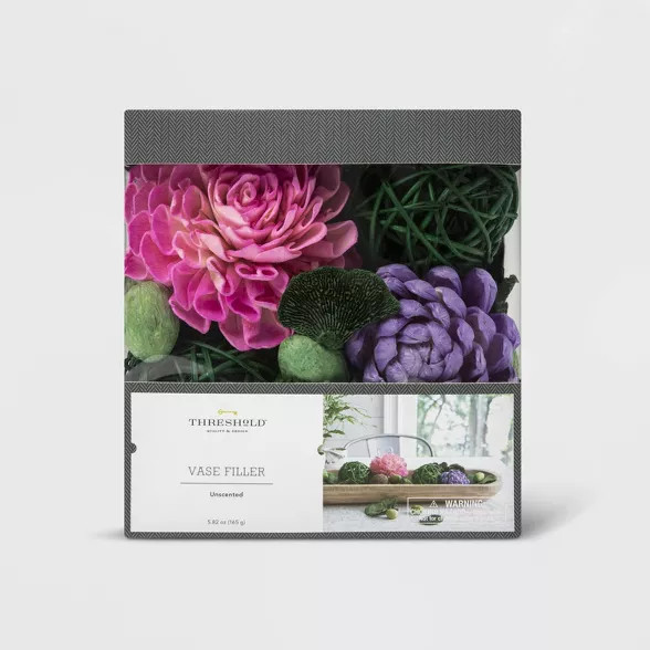 8.6oz Unscented Sola Wood Flower, Wicker Ball & Seeds Vase Filler - Threshold™ | Target