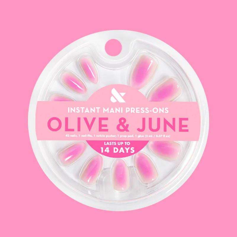 Blush Aura - Press-On | Medium | Almond | Olive & June