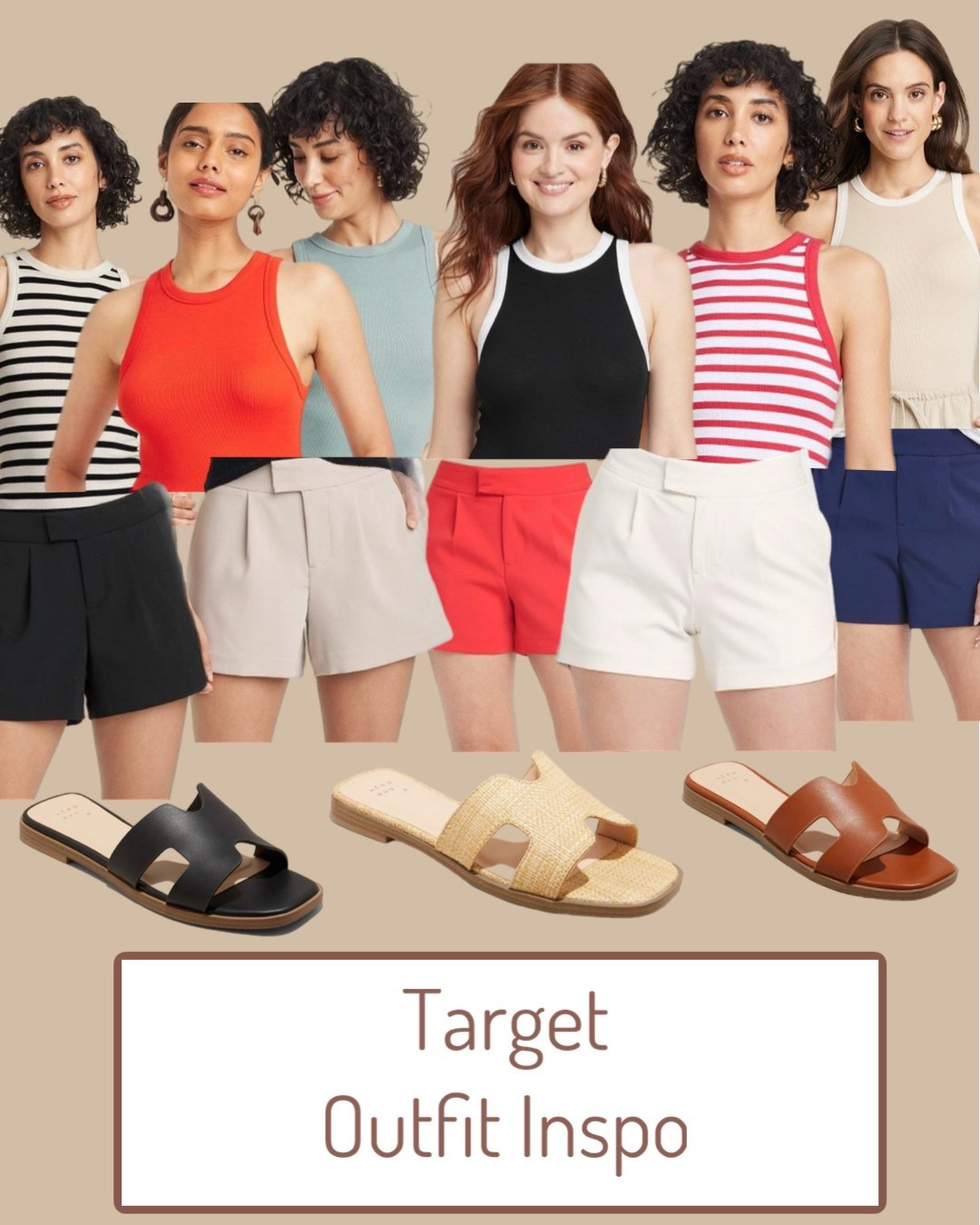 RUN!!! Grab an entire outfit INCLUDING shoes for less than $35!! These tailored shorts and tanks from Target should be closet staples. Finishing off with these classic shoes. So many color options in the shoes, tanks, and shorts. 

Target sale, tailored shorts, pleated shorts, fitted tank, ribbed tank, sandals, stripe tank, target style, summer outfit 

#targetstyle 

#LTKSaleAlert #LTKStyleTip